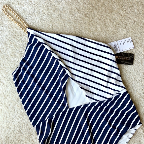 Women’s Secret Navy Striped One-Piece Swimsuit NEW - Picture 6 of 8